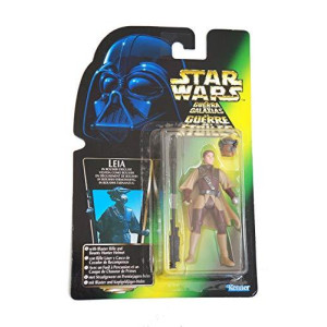 Kenner Star Wars The Power of The Force Princess Leia in Boushh disguise with Green Holo Card