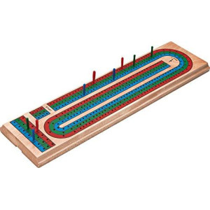 Mainstreet Classics Traditional Wooden Cribbage Board Game Set