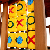 Gorilla Playsets 07-0010 Tic Tac Toe Spinner Activity Panel for Swing Sets, Yellow