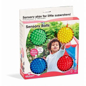 Textured Sensory Balls - Set Of 4 Colorful Senso-Dot Balls - Grip, Toss And Roll For Sensory Engagement - Bright, Colorful, Textured Design To Enhance Color Recognition And Stimulates Visual Senses - Colors May Vary