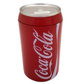The Tin Box Company Coca Cola Can Bank with Removable Lid, Red, Model:660227-12