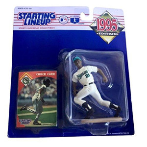 Chuck Carr of the Florida Marlins Action Figure - 1995 Edition Starting Lineup Sports Superstar Collectible - Major League Baseball Player