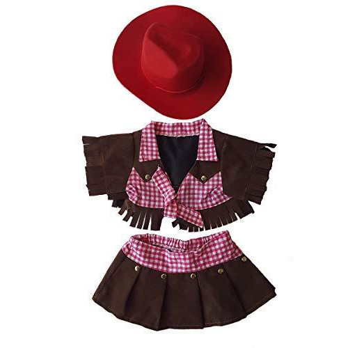 Cowgirl Outfit Teddy Bear Clothes Fits Most 14" - 18" Build-a-bear and Make Your Own Stuffed Animals