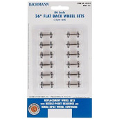 Bachmann Trains 36" FLAT BACK WHEEL SETS (12 per card) - HO Scale