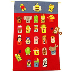 Get Ready Kids Alphabet Finger Puppets & Wall Chart, Multicolor (MTB737)