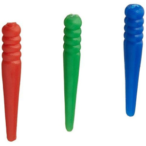 CHH P 9 Piece Set of Plastic Cribbage Pegs 3 Each of Blue, Green and Red