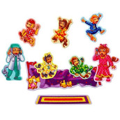 Little Folk Visuals Five Monkeys Jumping on The Bed Precut Flannel/Felt Board Figures, 9 Pieces Set