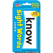 TREND ENTERPRISES: Sight Words Level B Pocket Flash Cards, Great for Skill Building and Test Prep, 56 Two-Sided Cards Included, 108 Commonly-Used Words, For Ages 5 and Up