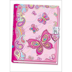 Pecoware Butterfly Diary with Lock