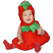Dress Up America Baby Strawberry, Red, 0-6 Months