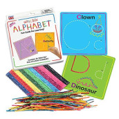 Education Toys for Kids Alphabet Cards Set, Helps With Proper Stroke Letter Formation, Supplemental Learning Tool for Kids, Educational, Engaging and Fun by Wikki Stix