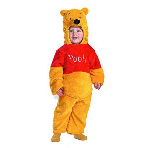 Winnie The Pooh Deluxe 2-Sided Plush Jumpsuit Costume - Medium (3T-4T)