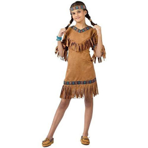 Fun World Native American Costume, Large 12-14, Brown