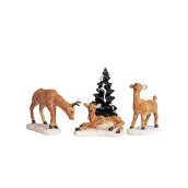 Lemax Village Collection Dad and Fawns Set of 4 #92299