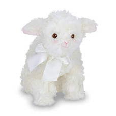 Bearington Baby Blessings Lil Lamb White Plush Stuffed Animal, Adorable, Soft and Cuddly, Great Gift for Kids of All Ages, Birthdays, Holidays and Special Occasions Like Easter, 6 inches