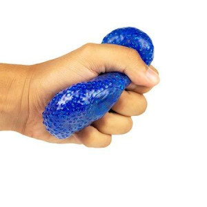 Play Visions Glitter Bead Stress Ball - Kids Anxiety Relief Toy - Hand Exercise Therapy, Sensory Squishy Ball