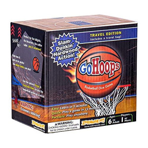 Zobmondo!! GoHoops Basketball Dice Game, Play Basketball Anywhere with Fun, Portable Custom Dice Set for Adults and Kids Ages 6+