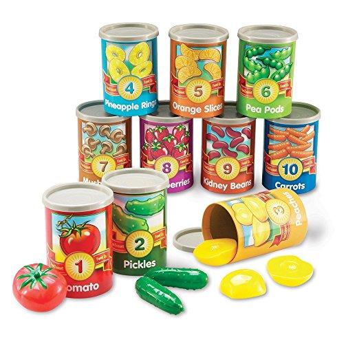 Learning Resources One To Ten Counting Cans Toy Set, 65 Pieces,Multicolor,4-1/4 x 3 in