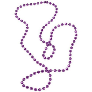 Dozen Metallic Bead Necklaces/Purple