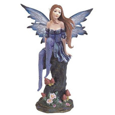 George S. Chen Imports SS-G-91258 Fairy Collection Pixie with Clear Wings Fantasy Figurine Decoration