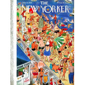 New York Puzzle Company - New Yorker Beachgoing - 1000 Piece Jigsaw Puzzle