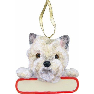 E&S Pets Cairn Terrier Ornament Santa's Pals with Personalized Name Plate A Great Gift for Cairn Terrier Lovers