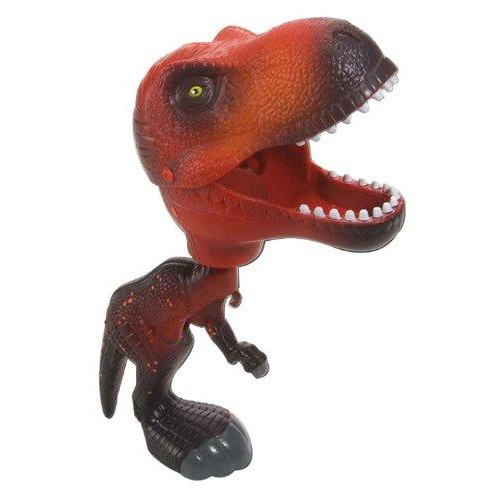 Wild Republic T-Rex Toy, Kids Gifts, Squeeze Trigger to Close Mouth, Red Chompers, 9.5"