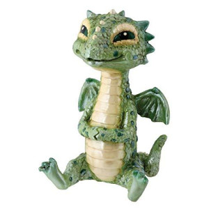 YTC Green Baby Dragon Collectible Serpent Figurine Statue Reptile Statue