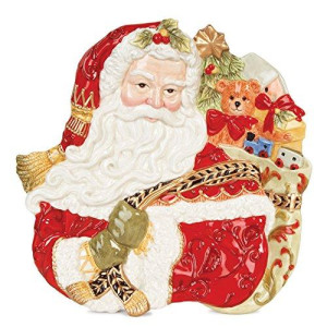 Fitz and Floyd Damask Holiday Place Setting, Standard, Multicolored
