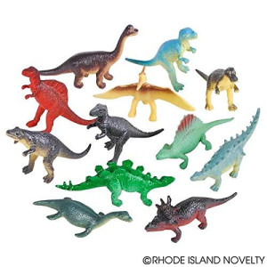 Dozen Small Toy Dinosaurs: 2.5 inch Plastic Toy Dino Figures