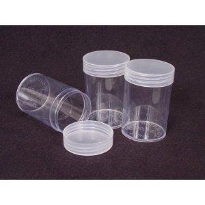 Whitman/H.E. Harris Quarter Coin Storage Tubes, Round Clear Plastic with Screw on Tops for Quarter (Quantity of 10 Tubes)