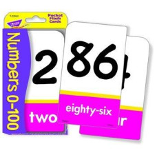 16 Pack TREND ENTERPRISES INC. NUMBERS 0-100 POCKET FLASH CARDS