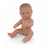 Miniland Educational - 12.63 Anatomically Correct Newborn Baby Doll, Caucasian Girl Doll For Kids