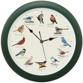 Mark Feldstein and Associates Original Singing Bird Wall Clock, 13 Inch