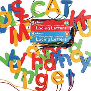 Center Enterprise Inc. Ready2Learn Lacing Letters, Upper and Lowercase, Multi