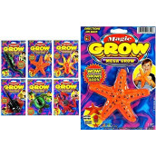 JA-RU Magic Grow Sea Creatures (6 Units Assorted) Grows Over 300% The Size. Water Growing Toy for Kids & Adults. Party Favors. 302-6A