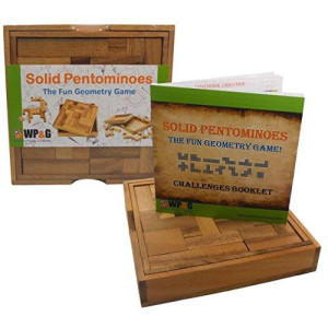 Solid Pentominoes - Wooden Brain Teaser Puzzle