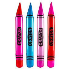 Rhode Island Novelty 44 Inch Crayon Inflatables Assorted Colors One Dozen