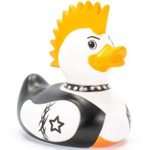 Rock Idol Rubber Duck Bath Toy by Bud Duck | Elegant Gift Packaging -Rock the tub of love! | Child Safe | Collectable