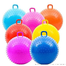 36" Knobby Bouncy Ball with Handle (Colors may vary)