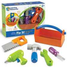 Learning Resources New Sprouts Fix It! My Very Own Tool Set- 6 Pieces, Ages 2+ Develops Fine Motor Skills, Toddler Tool Set, First Tool Box, Kids Tool Kit