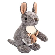 Wild Republic Kangaroo with Joey Plush, Stuffed Animal, Plush Toy, Gifts for Kids, Cuddlekins 8 Inches, 8", Model:10867
