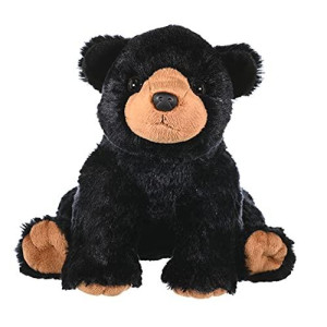 Wild Republic Black Bear Plush, Stuffed Animal, Plush Toy, Gifts for Kids, Cuddlekins 12 Inches