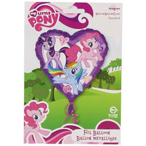 Anagram International My Little Pony Heart Foil Balloon Pack, 18", Multicolor