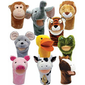 Get Ready Kids Bigmouth Animal Puppets, Set of 10