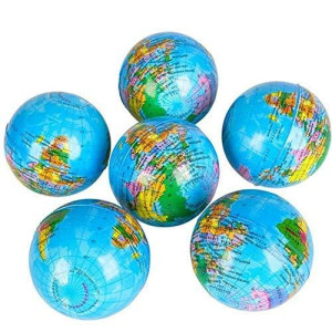 Rhode Island Novelty 3 Inch Globe Stress Ball One Dozen Per Order