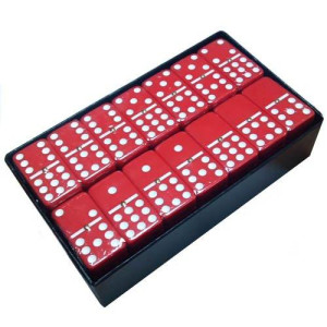 Marion & Co. Domino Double 9 Red Jumbo Tournament Size