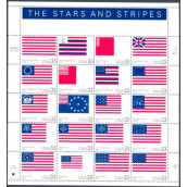 Stars and Stripes American Flags Collectible Stamp Sheet of 20 33 Stamps Scott 3403a