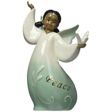 Cosmos 96632 Fine Porcelain African American Angel With Dove Figurine