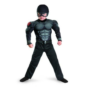 Disguise Costumes G.i. Joe Retaliation Snake Eyes Toddler Muscle Costume, Black, Large